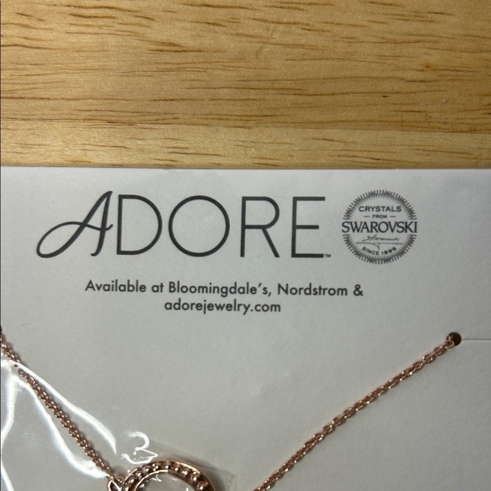 Adore Rose Gold Circle Bracelet with Swarovski Crystal - Picture 2 of 5